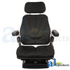 A & I Products Seat, F10 Series, Air Suspension / Armrest / Headrest / Black Cloth 17.5" x17.5" x17.5" A-F10A260
